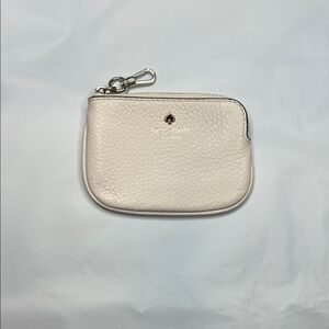 ❌SOLD❌ Kate Spade Ivory Leather mini Coin Pouch keychain
